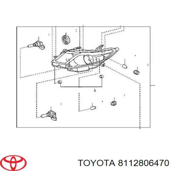 Цоколь (патрон) лампочки указателя поворотов Toyota 8112806470 цена, от 7.91 USD