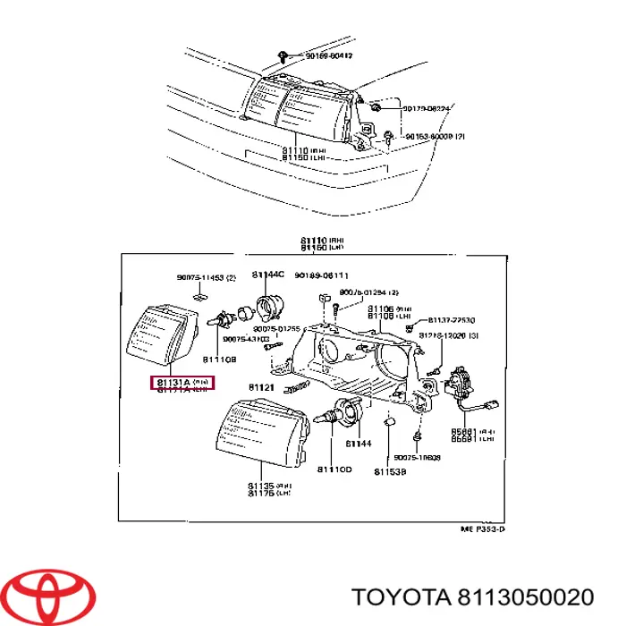 8113050020 Toyota 