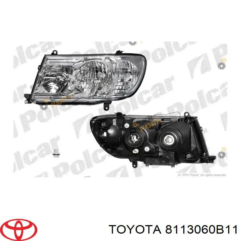 Купить 8113060B11 Toyota Фара основная правая