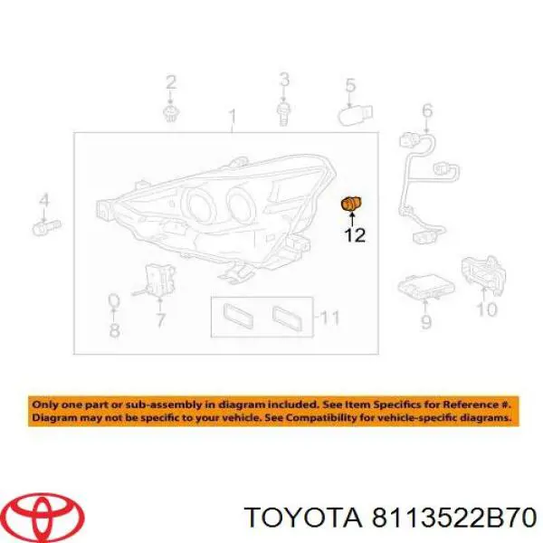  Toyota 8113522B70 цена, от 8.12 USD