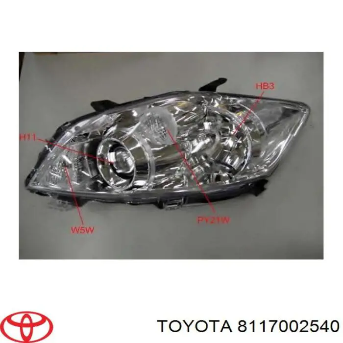 Фара левая 8117002540 Toyota