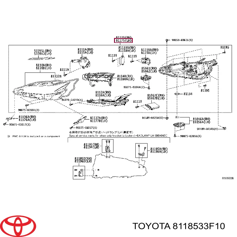 8118533F10 Toyota 