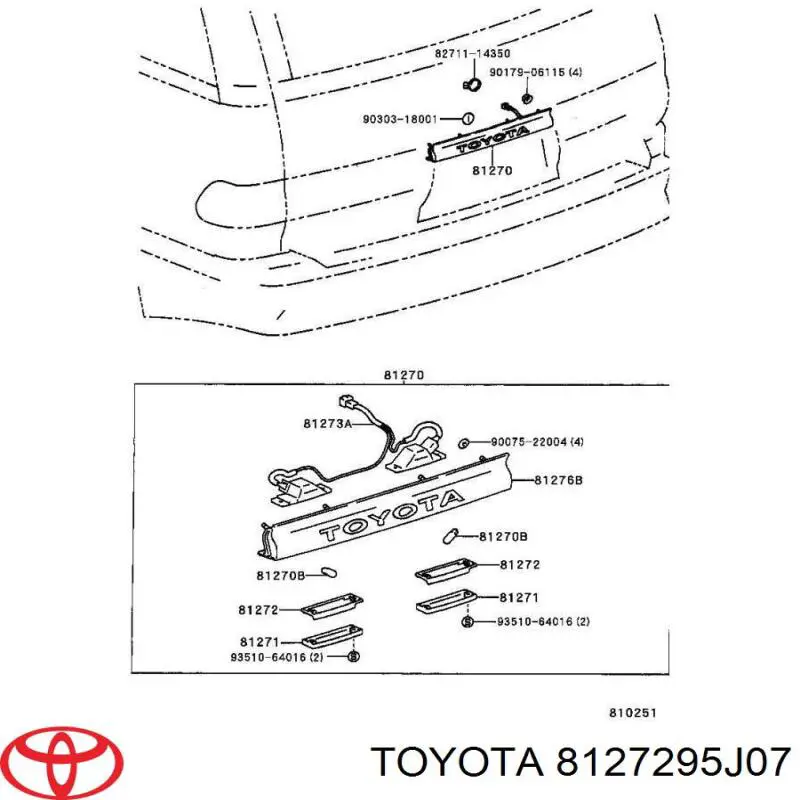  8127295J07 Toyota