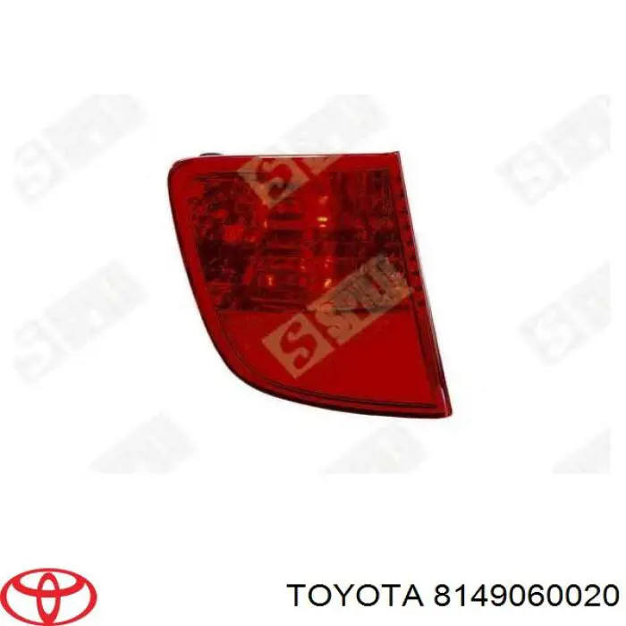 Retrorrefletor (refletor) do pára-choque traseiro esquerdo para Toyota Land Cruiser (J200)