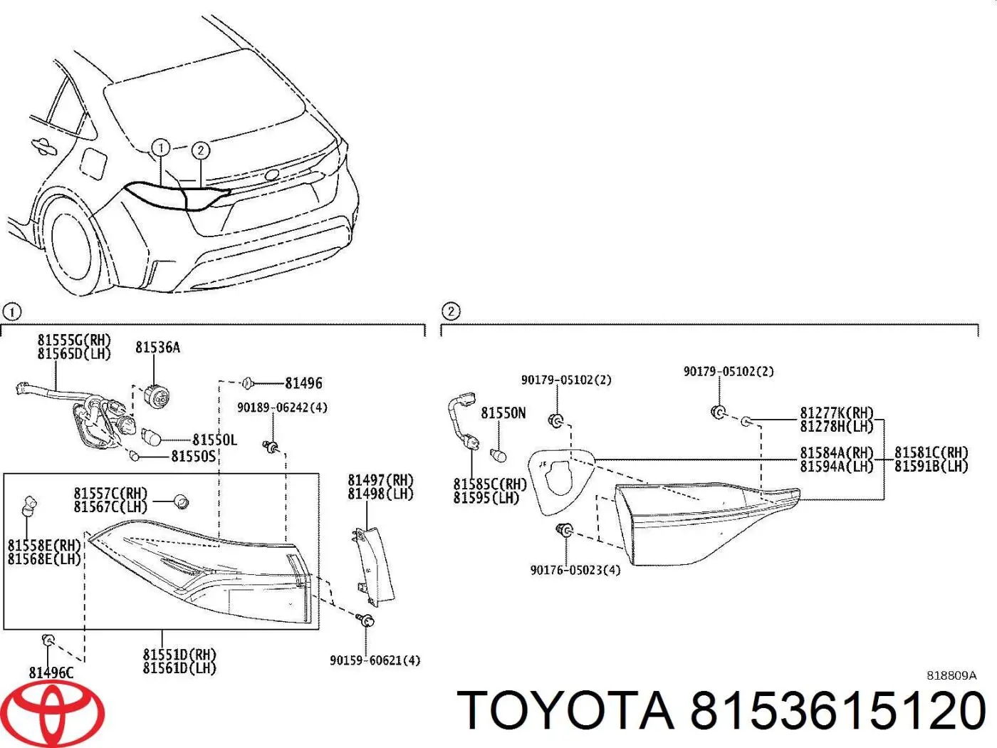 8153615120 Toyota 