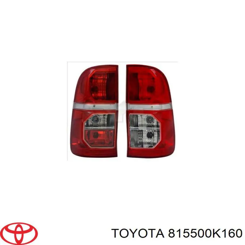 Lanterna traseira direita para Toyota Hilux (KUN25)