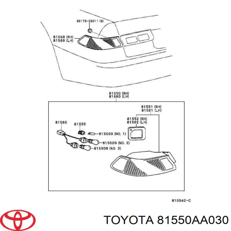  81550AA030 Toyota