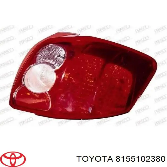 Фонарь задний правый 8155102380 Toyota