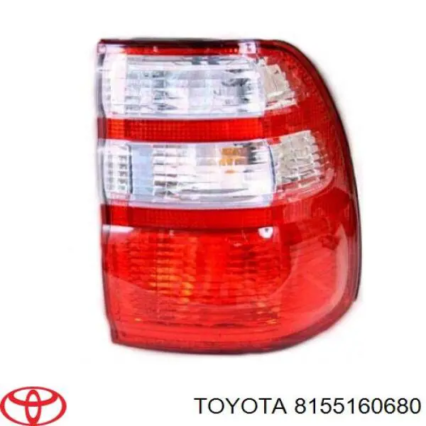 8155160680 Toyota lanterna traseira direita externa