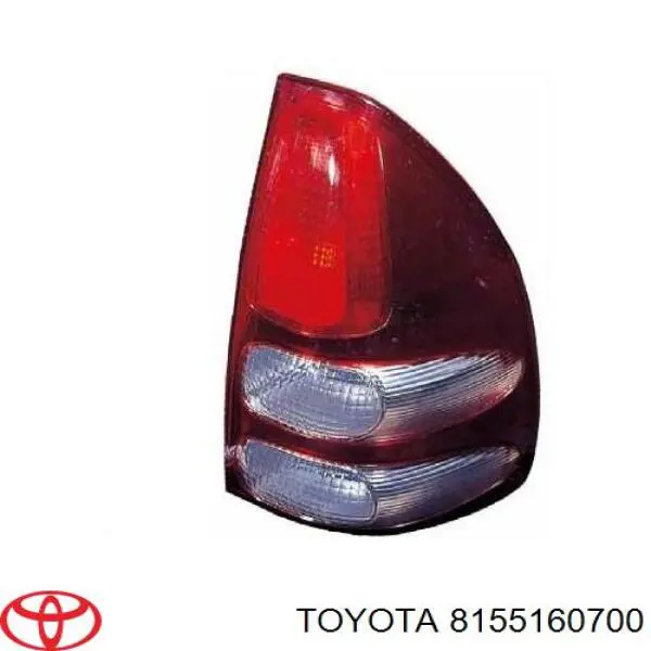 8155160700 Toyota lanterna traseira direita