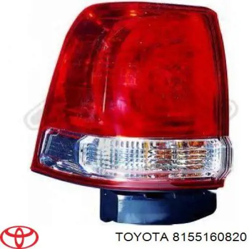 Фонарь задний правый внешний Toyota 8155160820
