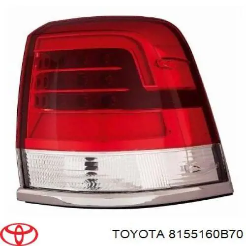 Lanterna traseira direita para Toyota Land Cruiser (J200)