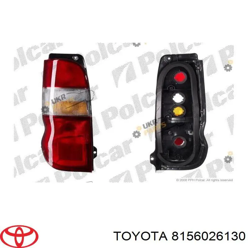 Фонарь задний левый 8156026130 Toyota