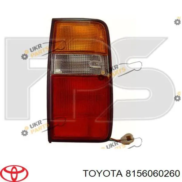 8156160253 Toyota стекло фонаря заднего левого