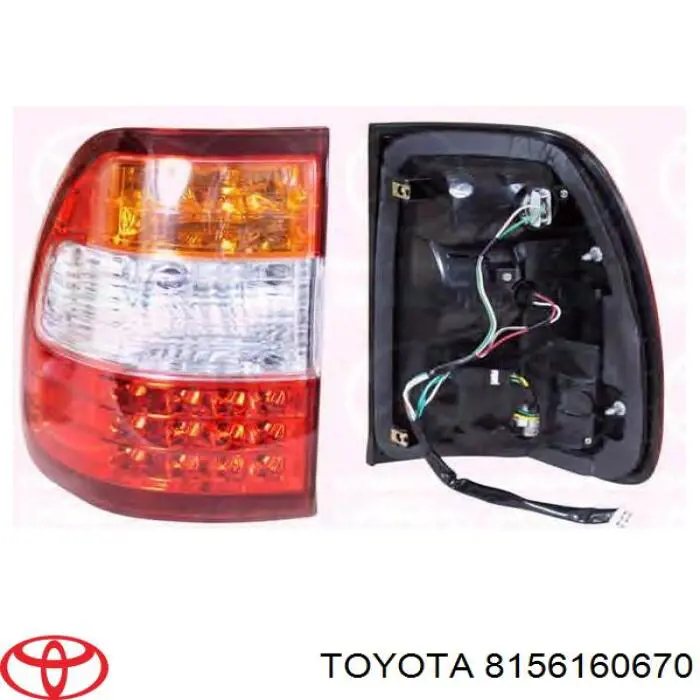 8156160670 Toyota фонарь задний левый внешний