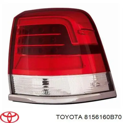 Lanterna traseira esquerda externa para Toyota Land Cruiser (J200)