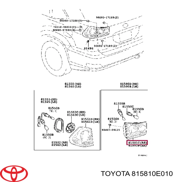 815810E010 Toyota 