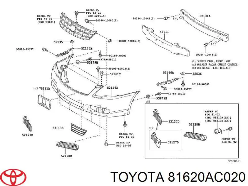  81620AC020 Toyota