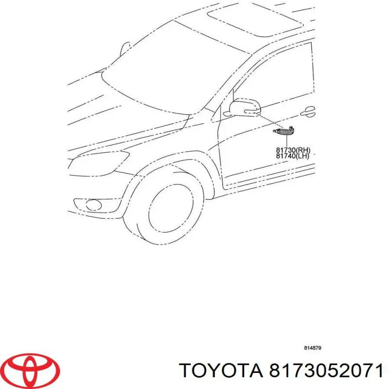 8173052071 Toyota указатель поворота зеркала правый