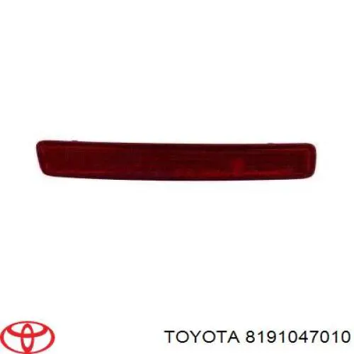 Retrorrefletor (refletor) do pára-choque traseiro direito para Toyota Scion 