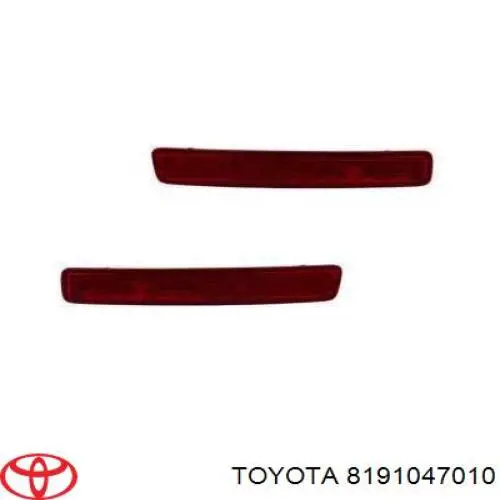 Отражатель бампера заднего правый Toyota 8191047010 цена, от 14.90 USD