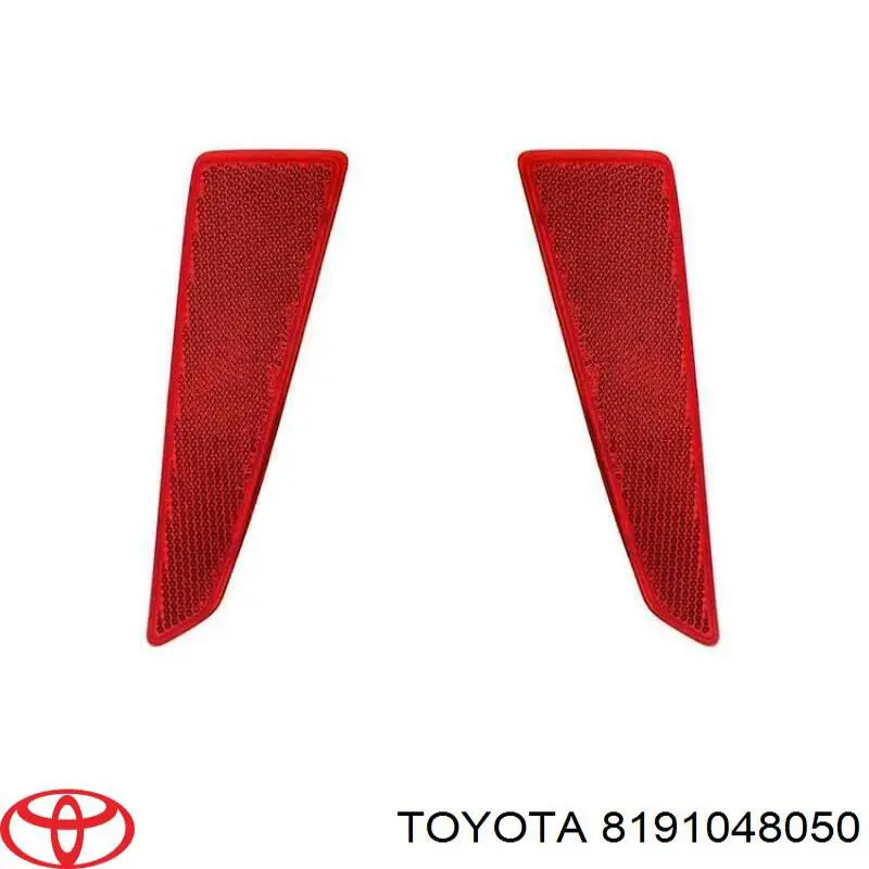8191048050 Toyota retrorrefletor (refletor do pára-choque traseiro direito)