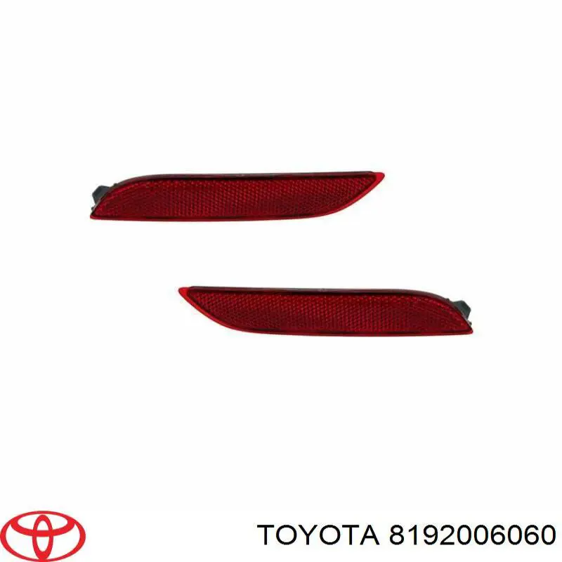 8192006060 Toyota катафот (отражатель заднего бампера левый)