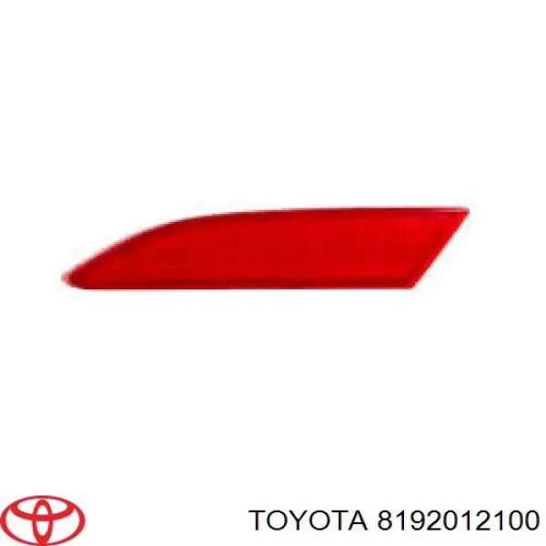 8192012100 Toyota катафот (отражатель заднего бампера левый)