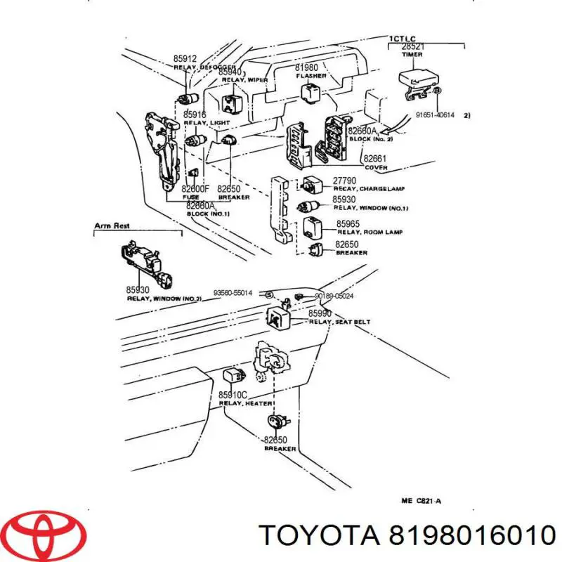  Toyota 8198016010