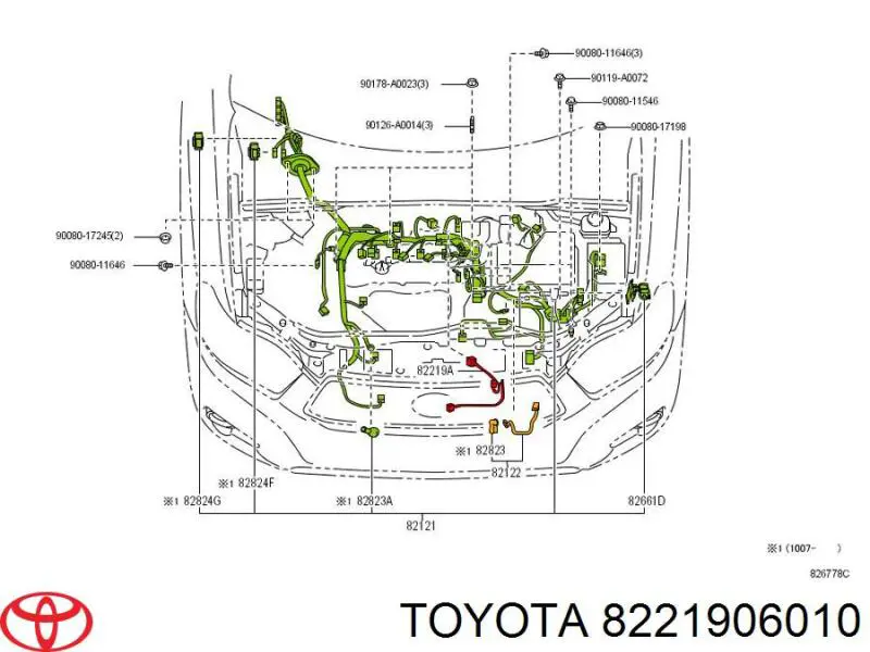  Toyota 8221906010 цена, от 17.49 USD