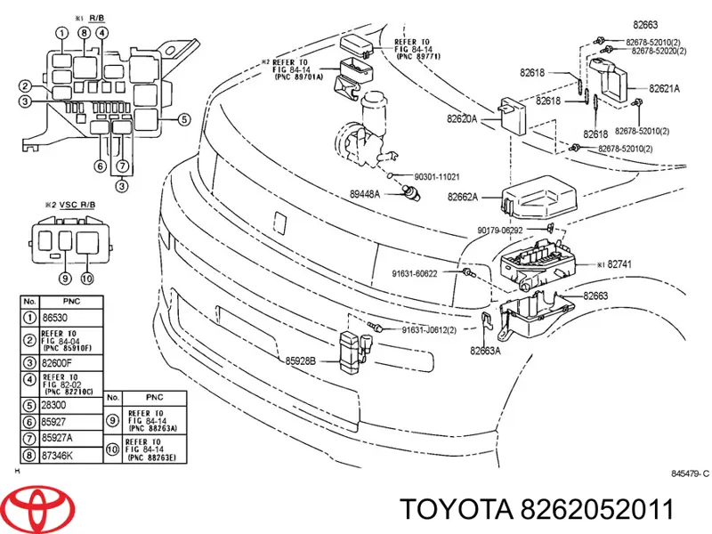 Коробка предохранителей Toyota 8262052011 цена, от 101.58 USD