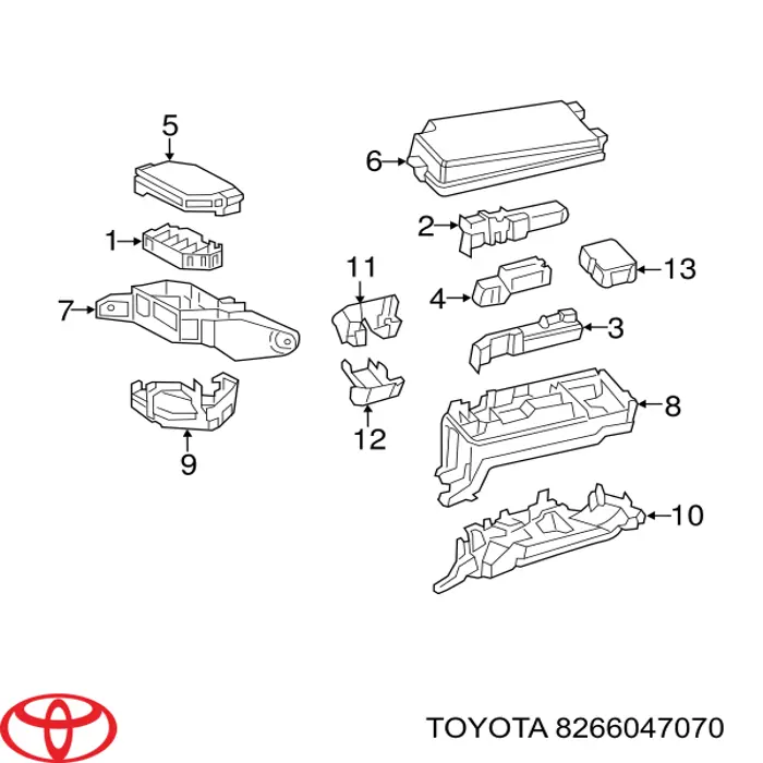 8266047070 Toyota Монтажный блок предохранителей