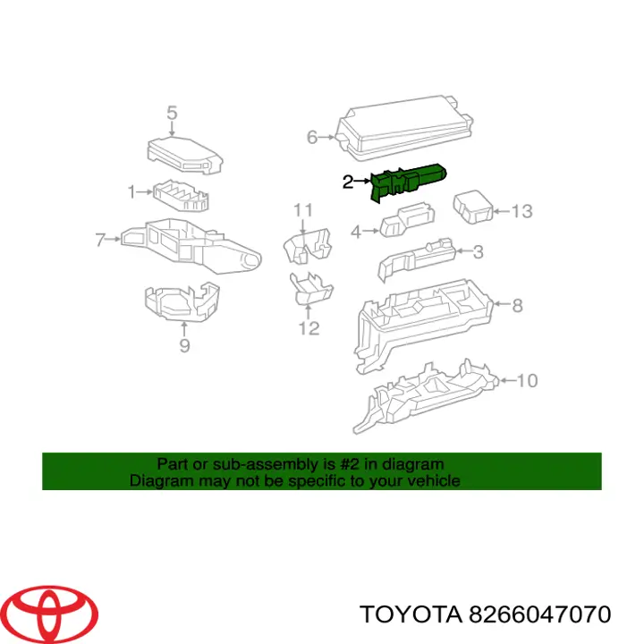 Коробка предохранителей Toyota 8266047070 цена, от 89.29 USD
