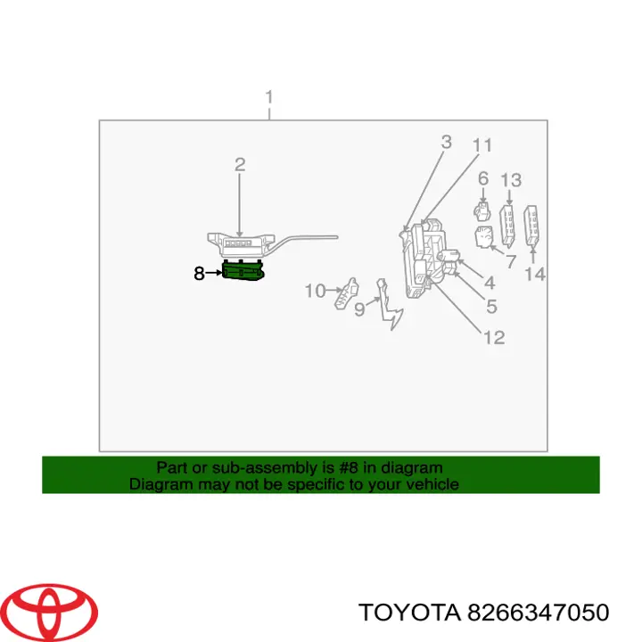 8266347050 Toyota Корпус блока предохранителей
