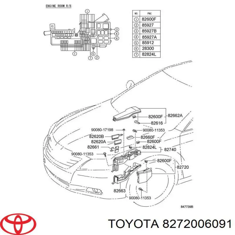 8272006091 Toyota 