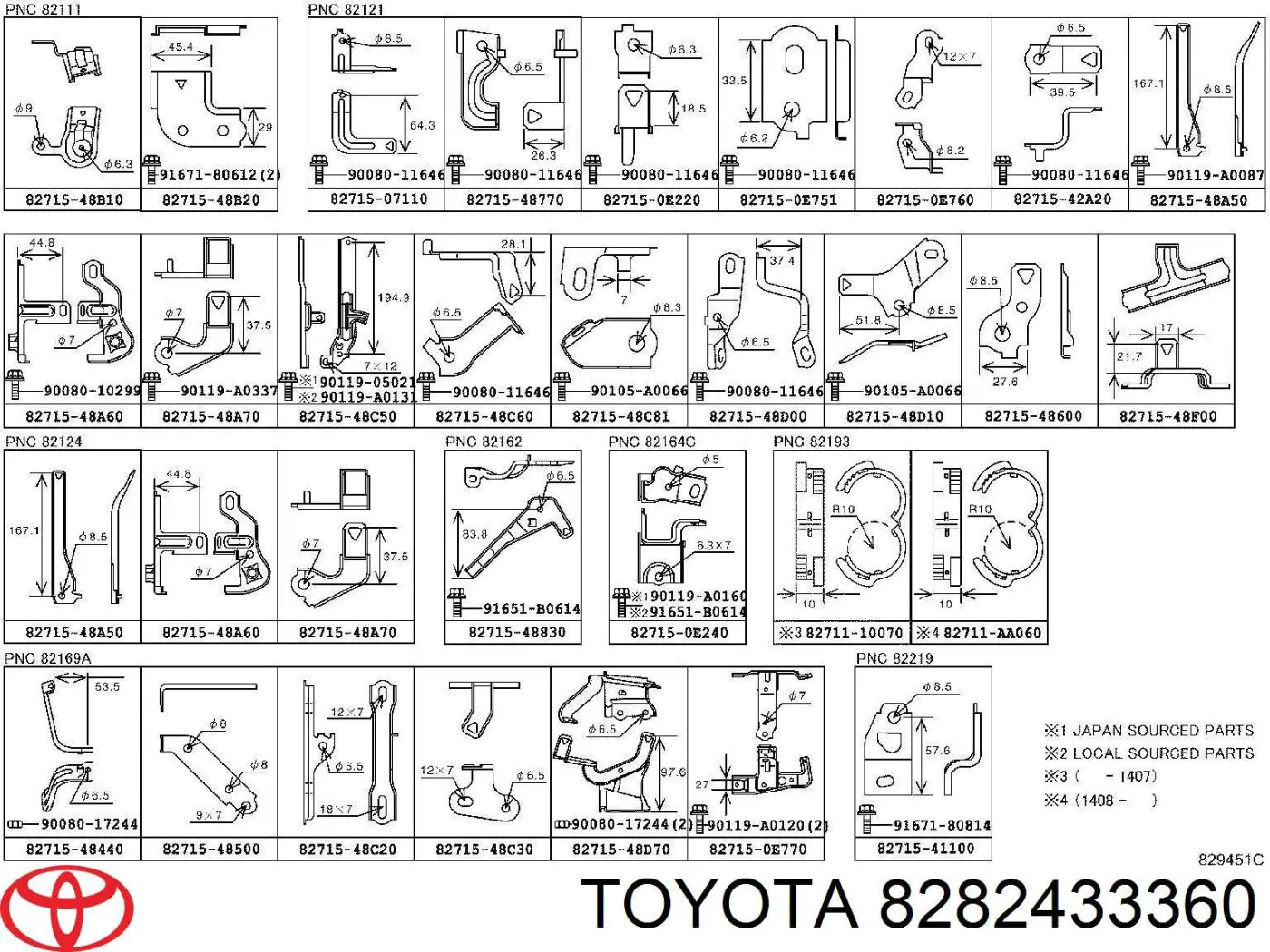 8282433360 Toyota 