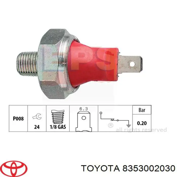 8353002030 Toyota датчик давления масла