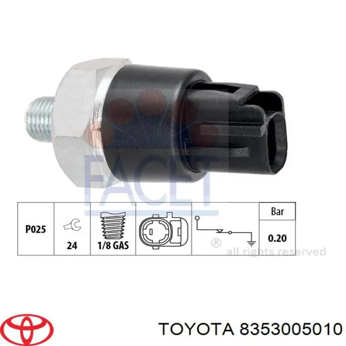 8353005010 Toyota датчик давления масла