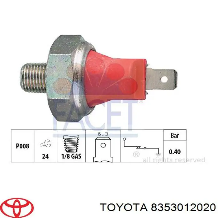 8353012020 Toyota датчик давления масла