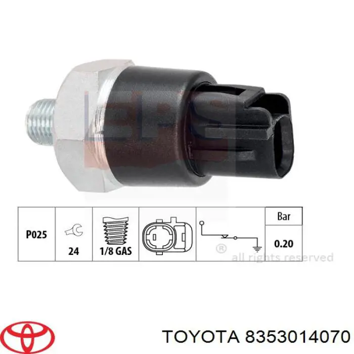 8353014070 Toyota датчик давления масла