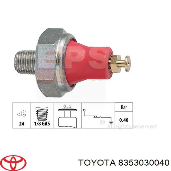 8353030040 Toyota датчик давления масла