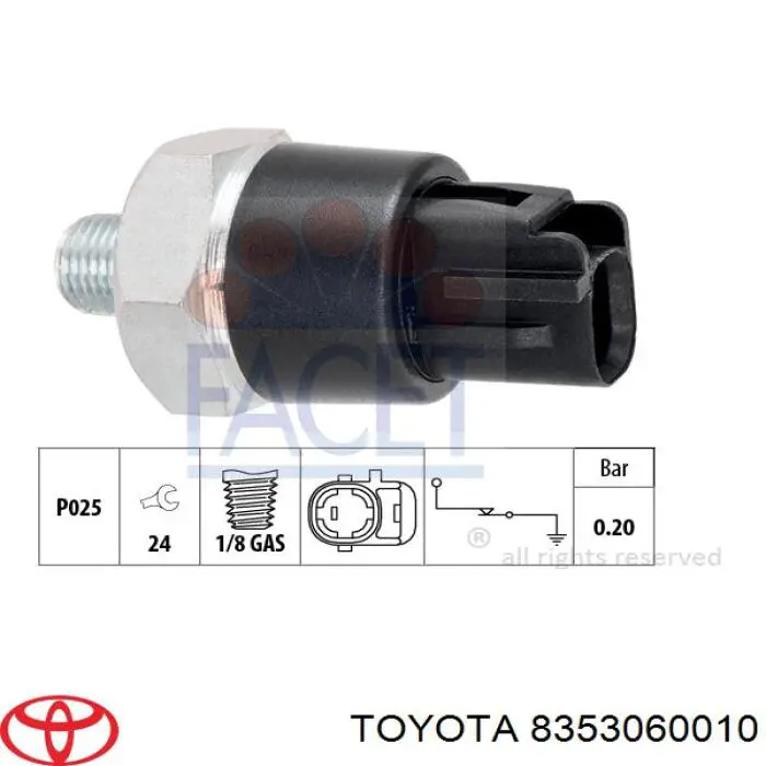 Датчик тиску масла 8353060010 Toyota
