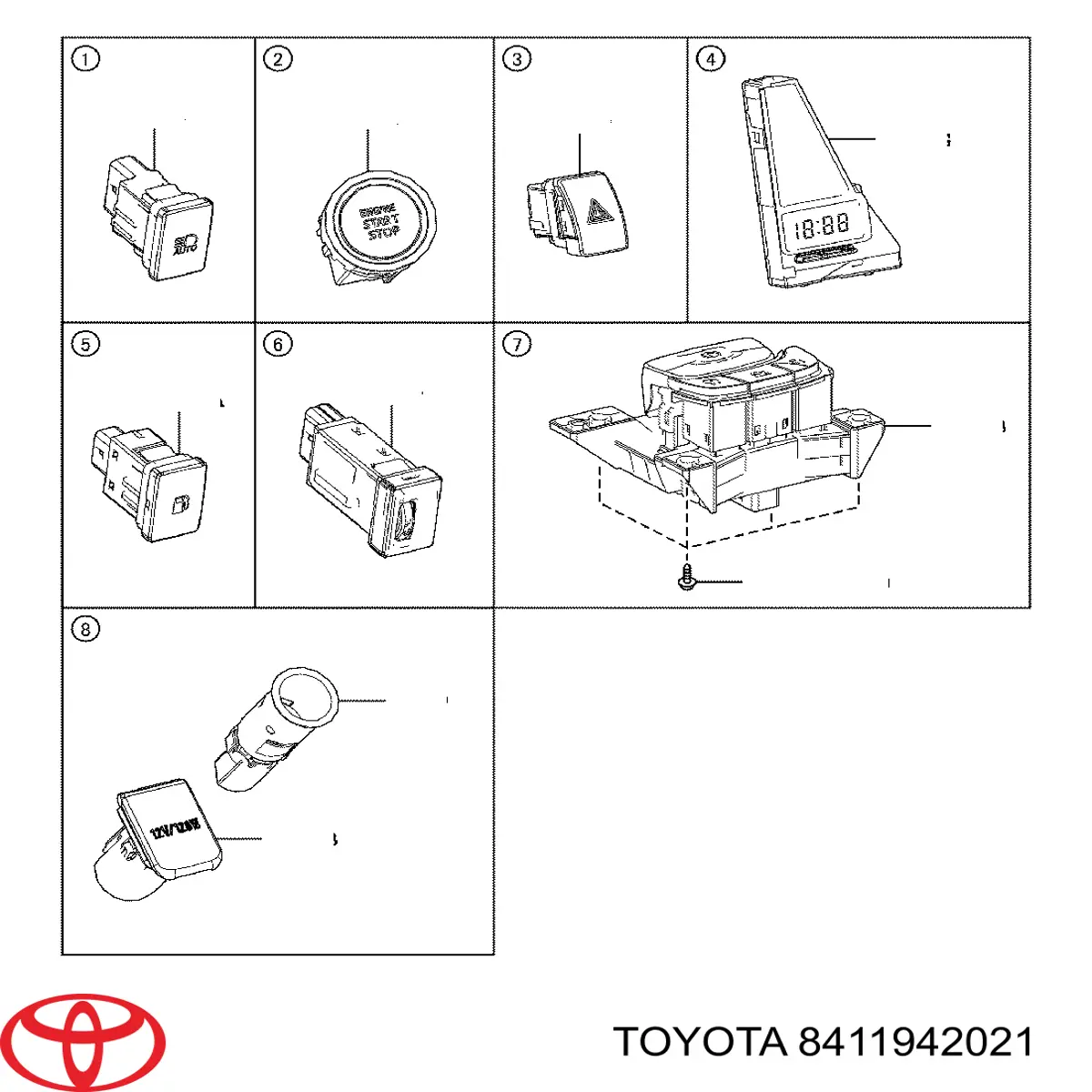  Toyota 8411942021 цена, от 3.53 USD
