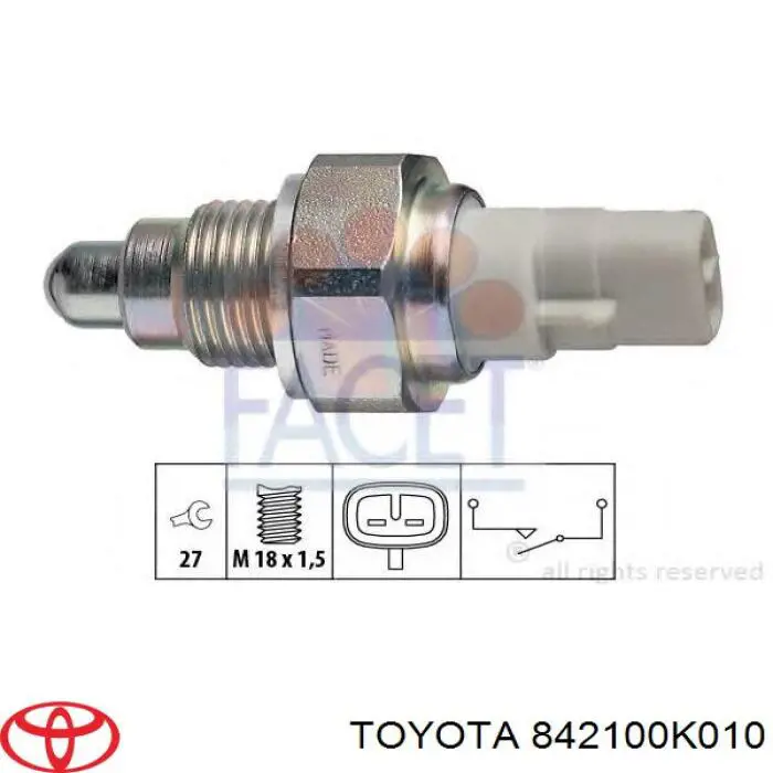 842100K010 Toyota датчик включения фонарей заднего хода