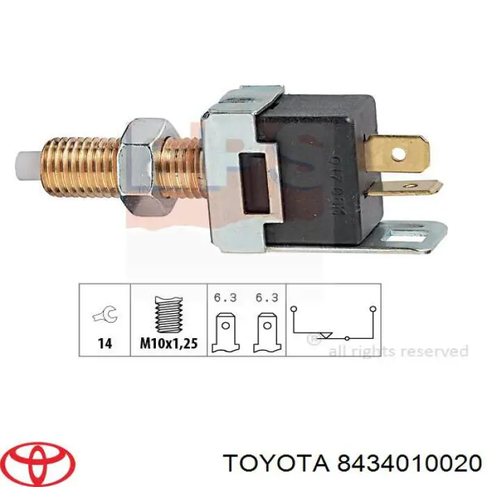 Датчик включения стопсигнала 8434010020 Toyota