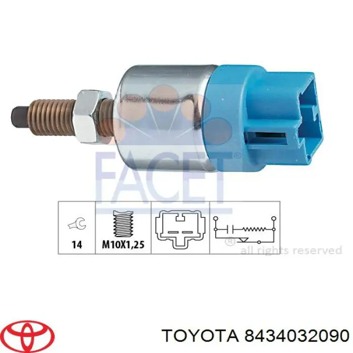 Interruptor Luz De Freno 8434032090 Toyota