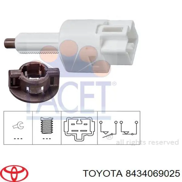 8434069025 Toyota sensor de ativação do sinal de parada