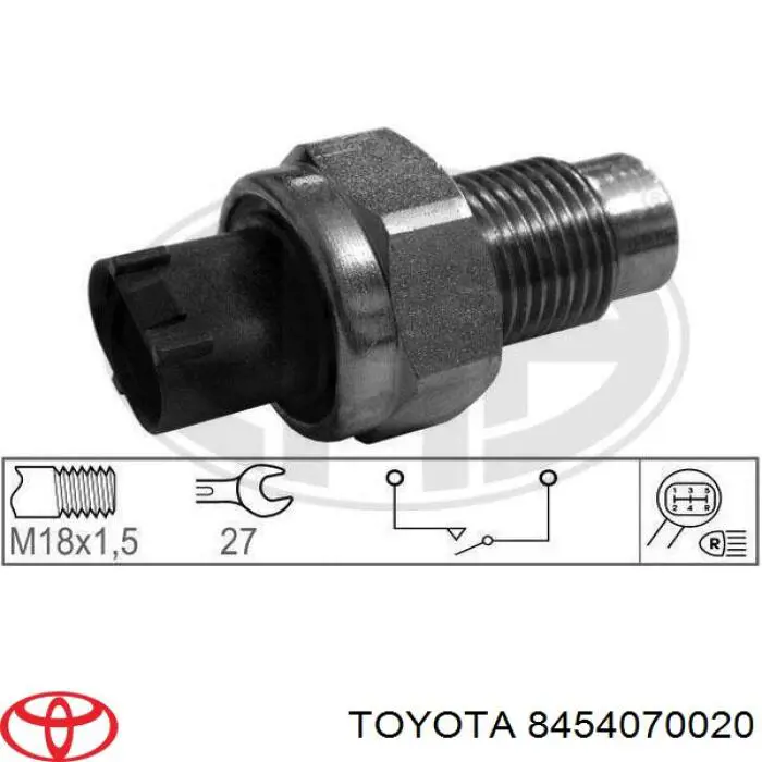 Датчик включения фонарей заднего хода 8454070020 Toyota