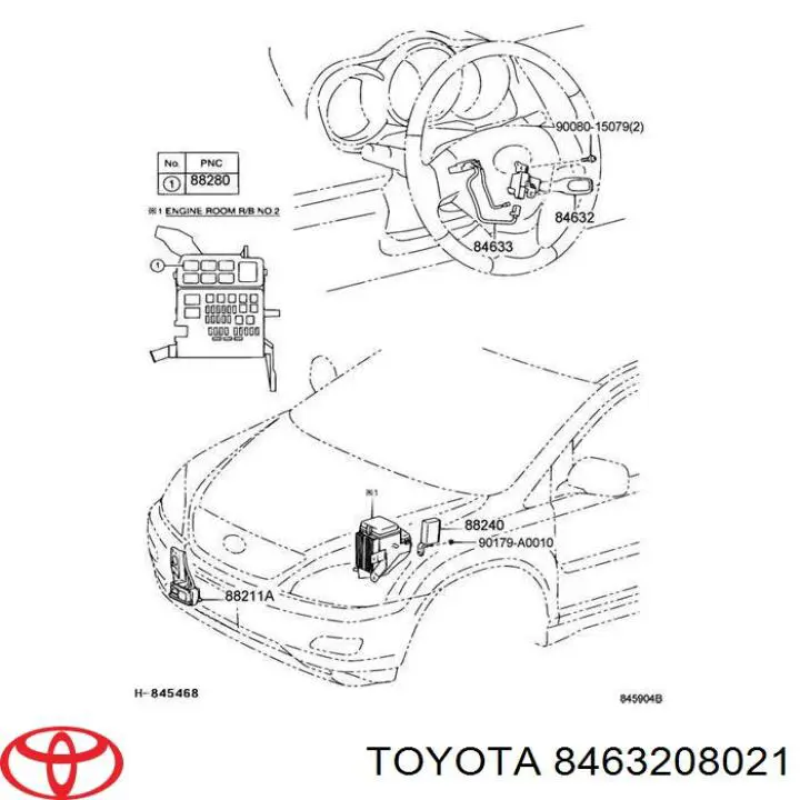 8463208021 Toyota переключатель управления круиз контролем