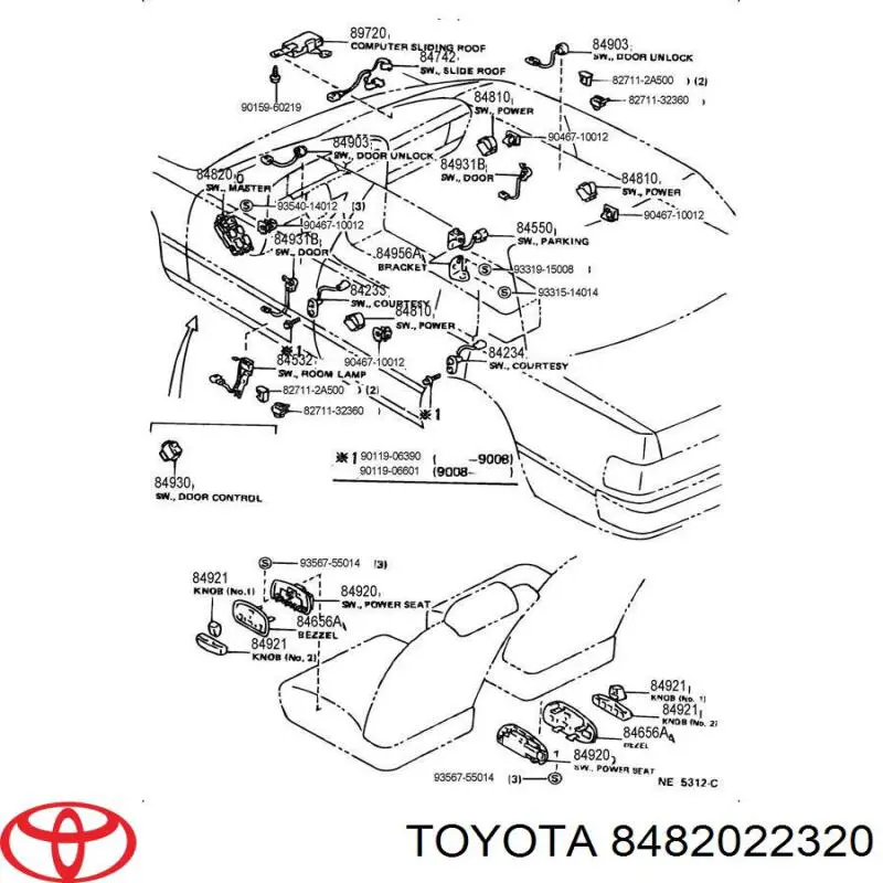 8482022320 Toyota механизм стеклоподъемника двери передней левой